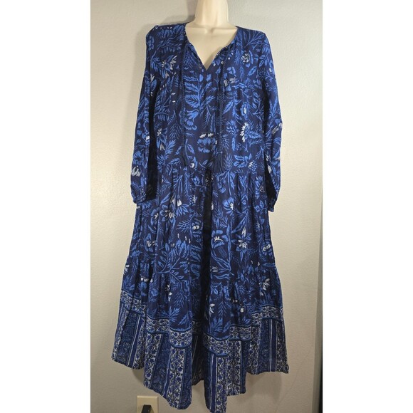 aerie Dresses & Skirts - Aerie Small Boho Floral Tiered Midi Dress Cottagecore Peasant Size Small NWT BO
